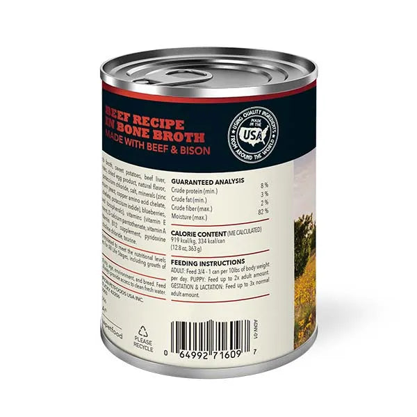 Acana Premium Chunks Wet Dog Food - Beef Recipe in Bone Broth 12x 363g