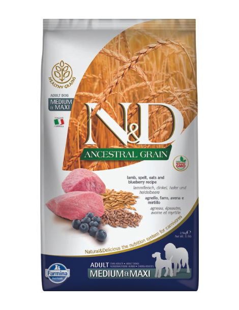 Farmina | N&D Dog Ancestral Grain Lamb MED-MAXI 26LB