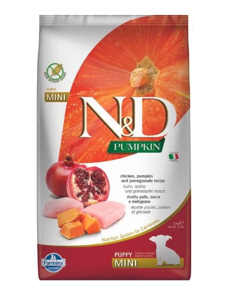Farmina | N&D Puppy Pumpkin & Chicken & Pomegranate MINI 15LB