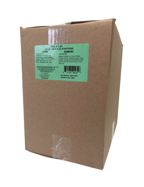 Pets 4 Life | Raw Lamb Patties 20LB