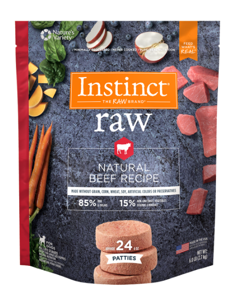 Instinct | RAW | Natural Beef Patties 6LB