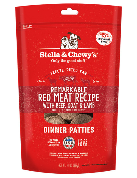 Stella & Chewy's | Freeze Dried Dinner Patties | Remarkable Red Meat 14OZ