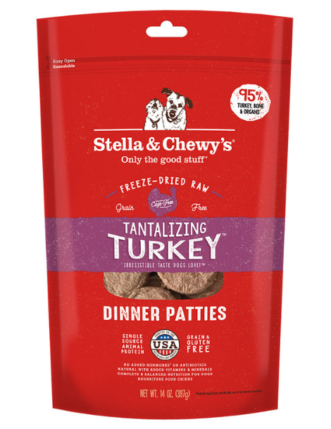 Stella & Chewy's | Freeze Dried Dinner Patties | Tantalizing Turkey 14OZ